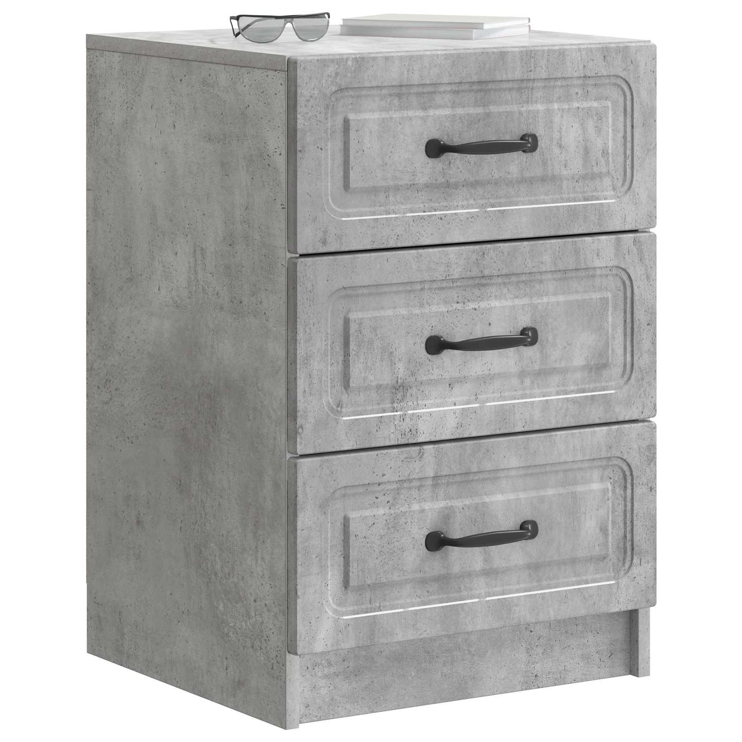 vidaXL Bedside Cabinet Concrete Grey 43 x 41 x 63.5 cm Engineered Wood