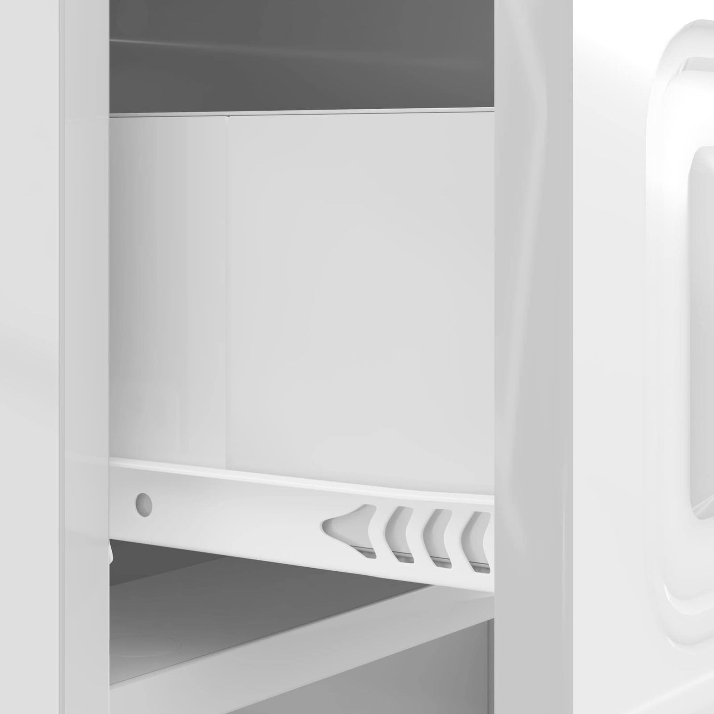 vidaXL Bedside Cabinet High Gloss White 43 x 41 x 63.5 cm