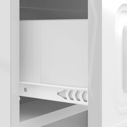 vidaXL Bedside Cabinet High Gloss White 43 x 41 x 63.5 cm