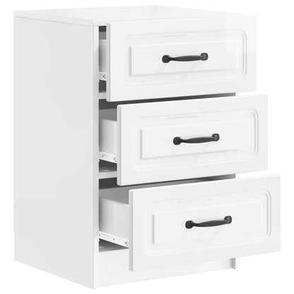 vidaXL Bedside Cabinet High Gloss White 43 x 41 x 63.5 cm