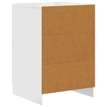 vidaXL Bedside Cabinet with Drawer High Gloss White 43 x 41 x 63.5 cm
