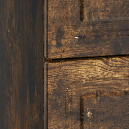 vidaXL Bedside Cabinet Smoked Oak 43 x 41 x 63.5 cm Engineered Wood