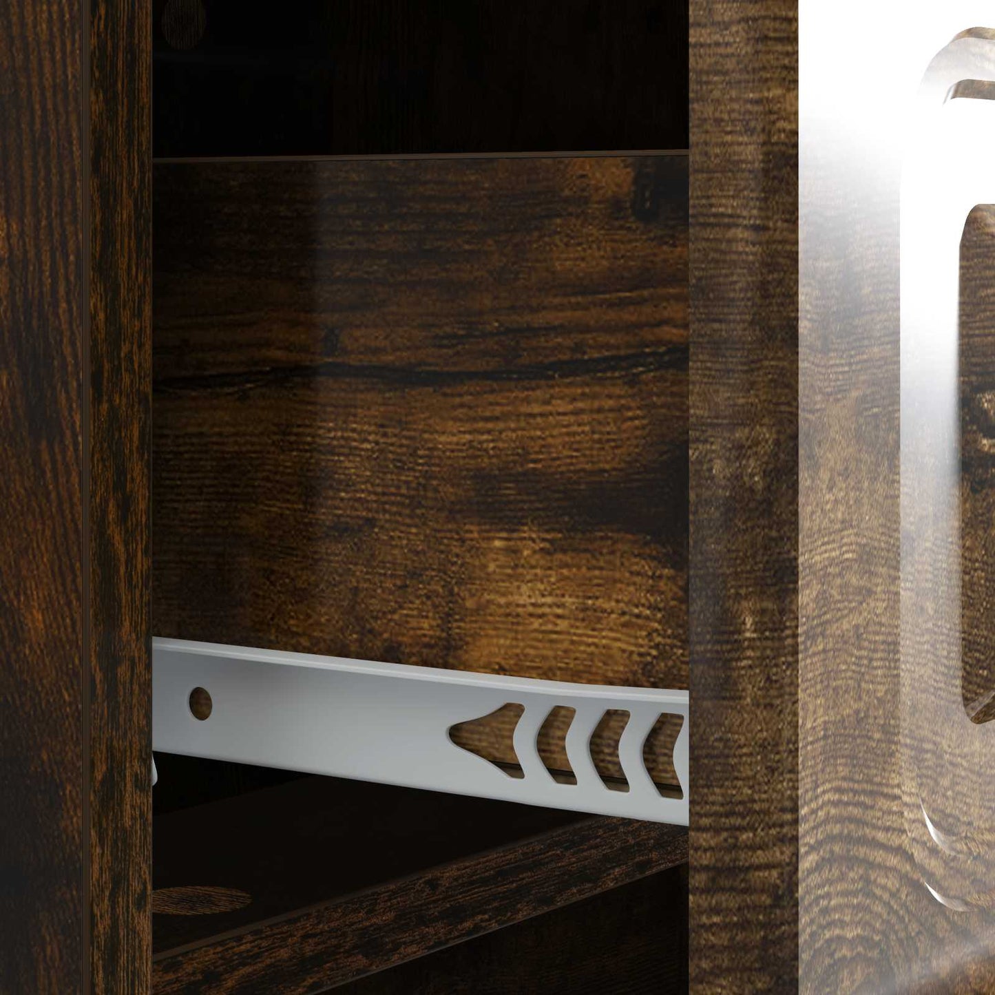 vidaXL Bedside Cabinet Smoked Oak 43 x 41 x 63.5 cm Engineered Wood