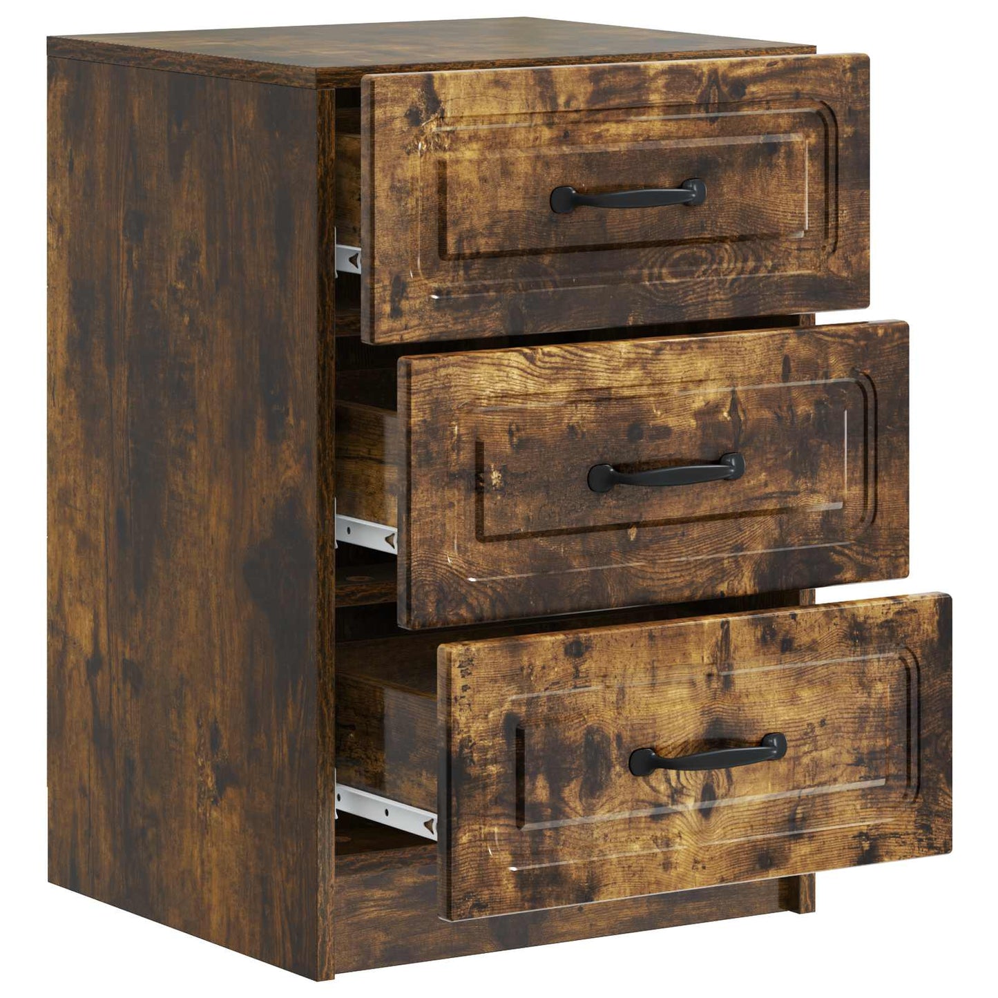 vidaXL Bedside Cabinet Smoked Oak 43 x 41 x 63.5 cm Engineered Wood