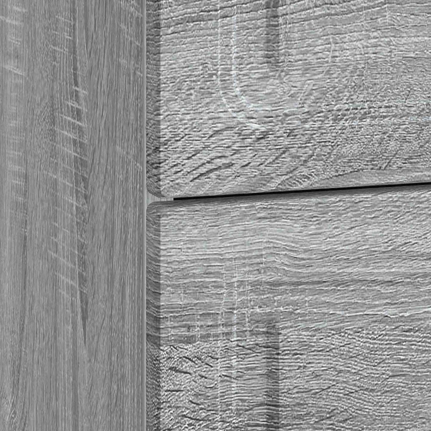 vidaXL Bedside Cabinet Grey Sonoma 43 x 41 x 63.5 cm Engineered Wood