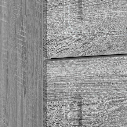 vidaXL Bedside Cabinet Grey Sonoma 43 x 41 x 63.5 cm Engineered Wood