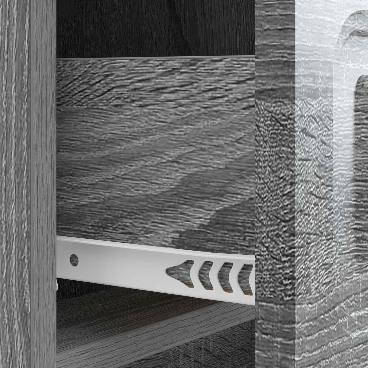 vidaXL Bedside Cabinet Grey Sonoma 43 x 41 x 63.5 cm Engineered Wood