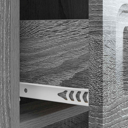 vidaXL Bedside Cabinet Grey Sonoma 43 x 41 x 63.5 cm Engineered Wood