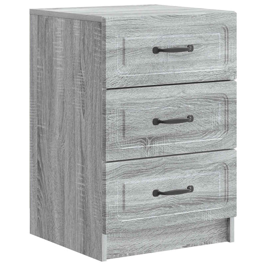 vidaXL Bedside Cabinet Grey Sonoma 43 x 41 x 63.5 cm Engineered Wood