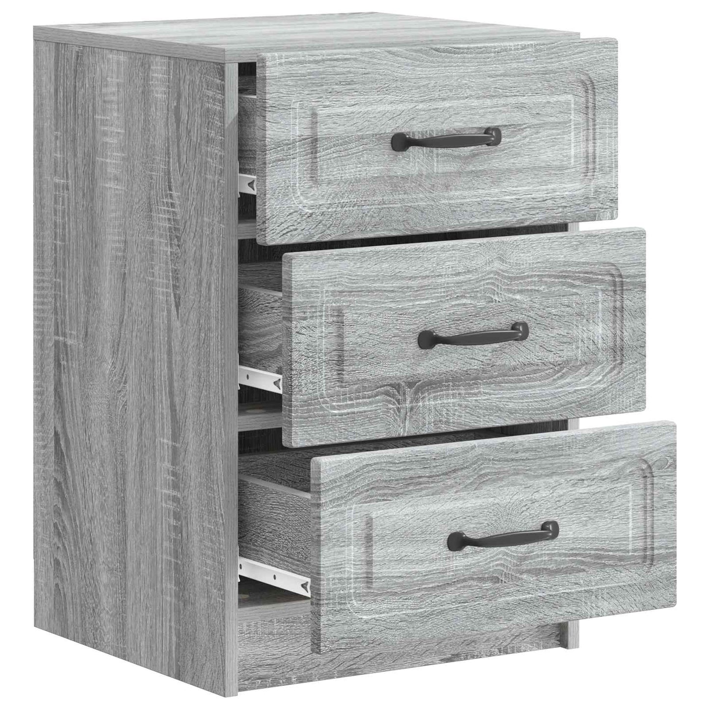 vidaXL Bedside Cabinet Grey Sonoma 43 x 41 x 63.5 cm Engineered Wood