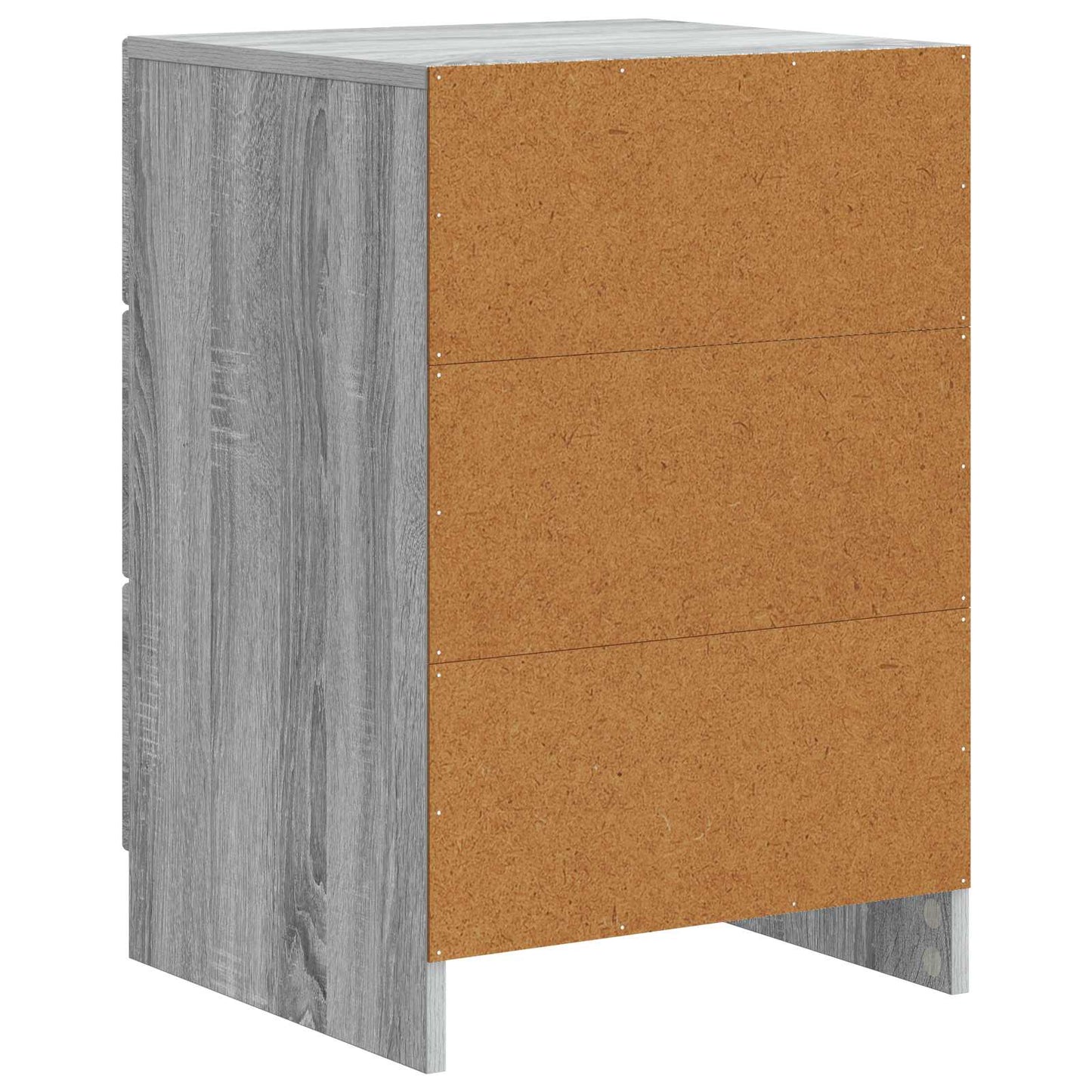 vidaXL Bedside Cabinet Grey Sonoma 43 x 41 x 63.5 cm Engineered Wood