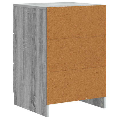 vidaXL Bedside Cabinet Grey Sonoma 43 x 41 x 63.5 cm Engineered Wood