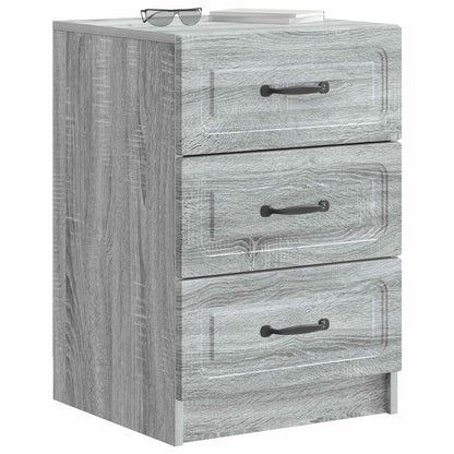 vidaXL Bedside Cabinet Grey Sonoma 43 x 41 x 63.5 cm Engineered Wood