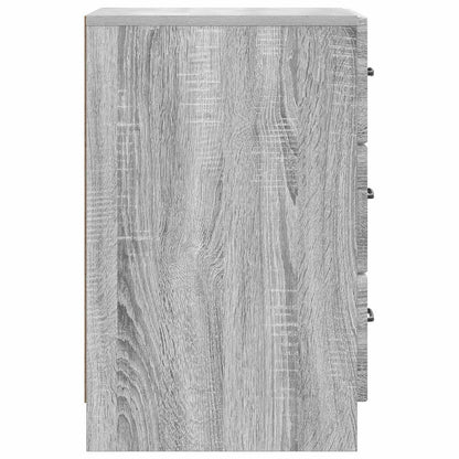 vidaXL Bedside Cabinet Grey Sonoma 43 x 41 x 63.5 cm Engineered Wood