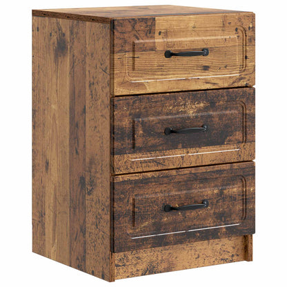 vidaXL Bedside Cabinet Old Wood 43 x 41 x 63.5 cm Engineered Wood