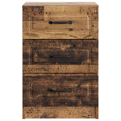 vidaXL Bedside Cabinet Old Wood 43 x 41 x 63.5 cm Engineered Wood