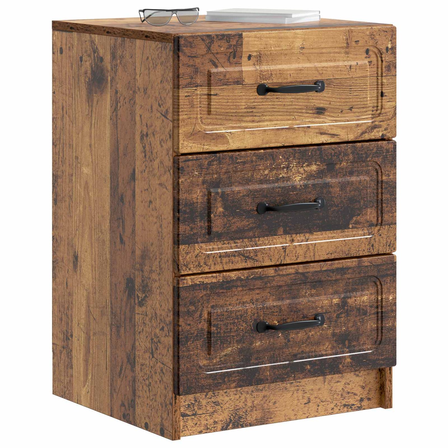 vidaXL Bedside Cabinet Old Wood 43 x 41 x 63.5 cm Engineered Wood