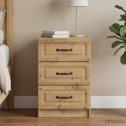 vidaXL Bedside Cabinet Artisan Oak 43 x 41 x 63.5 cm Engineered Wood