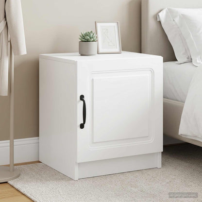 vidaXL Bedside Cabinet 2 pcs White 43 x 34.5 x 47 cm Engineered Wood