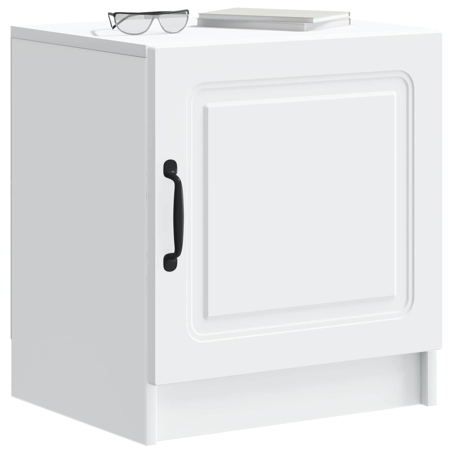 vidaXL Bedside Cabinet 2 pcs White 43 x 34.5 x 47 cm Engineered Wood