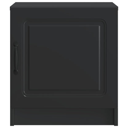 vidaXL Bedside Cabinet Black 43 x 34.5 x 47 cm Engineered Wood