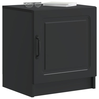 vidaXL Bedside Cabinet Black 43 x 34.5 x 47 cm Engineered Wood