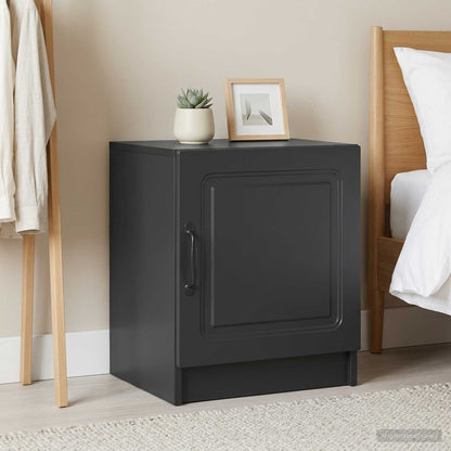 vidaXL Bedside Cabinet 2 pcs Black 43 x 34.5 x 47 cm Engineered Wood