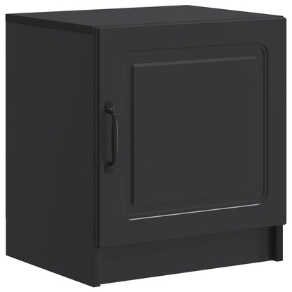 vidaXL Bedside Cabinet 2 pcs Black 43 x 34.5 x 47 cm Engineered Wood