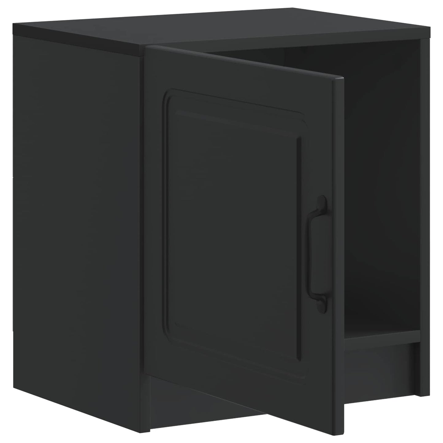 vidaXL Bedside Cabinet 2 pcs Black 43 x 34.5 x 47 cm Engineered Wood