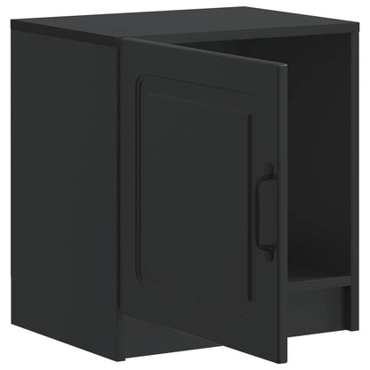 vidaXL Bedside Cabinet 2 pcs Black 43 x 34.5 x 47 cm Engineered Wood
