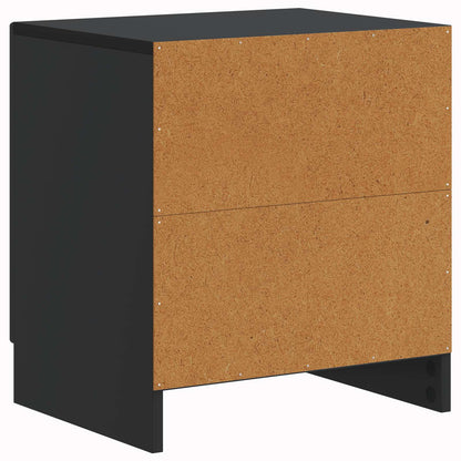vidaXL Bedside Cabinet 2 pcs Black 43 x 34.5 x 47 cm Engineered Wood