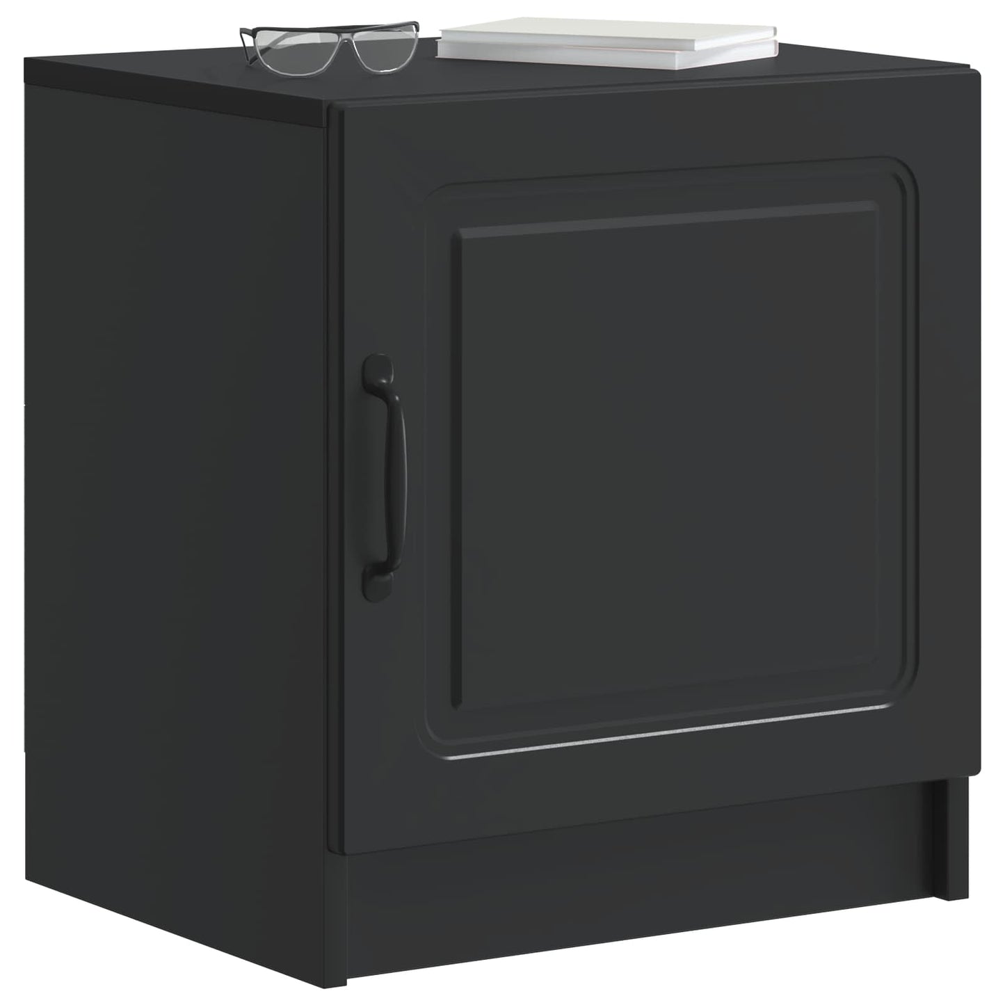 vidaXL Bedside Cabinet 2 pcs Black 43 x 34.5 x 47 cm Engineered Wood