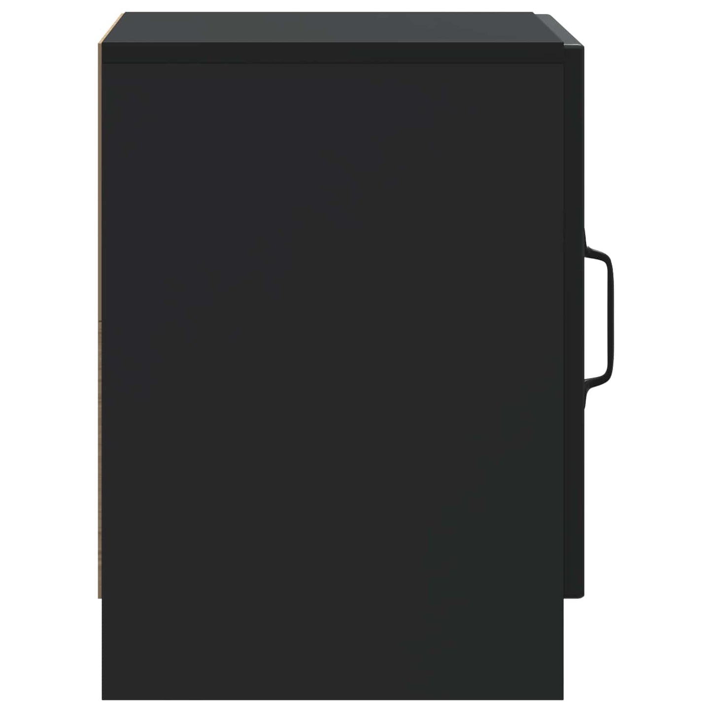 vidaXL Bedside Cabinet 2 pcs Black 43 x 34.5 x 47 cm Engineered Wood