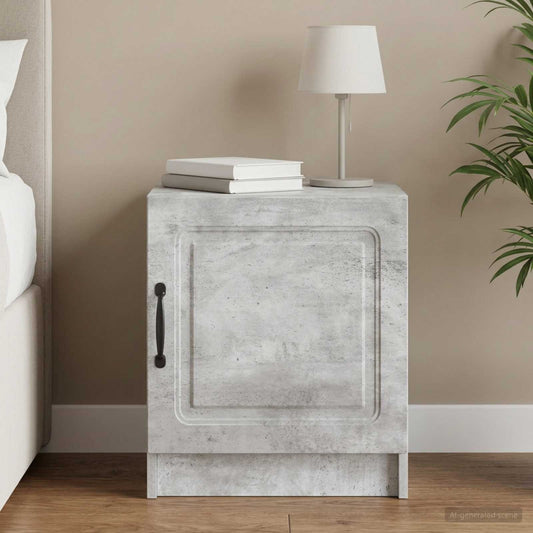 vidaXL Bedside Cabinet Concrete Grey 43 x 34.5 x 47 cm Engineered Wood