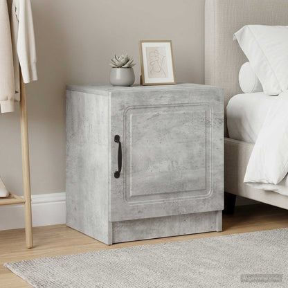 vidaXL Bedside Cabinet 2 pcs Concrete Grey 43 x 34.5 x 47 cm