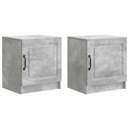 vidaXL Bedside Cabinet 2 pcs Concrete Grey 43 x 34.5 x 47 cm