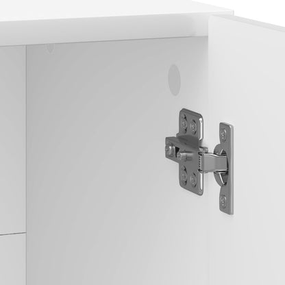 vidaXL Bedside Cabinet High Gloss White 43 x 34.5 x 47 cm