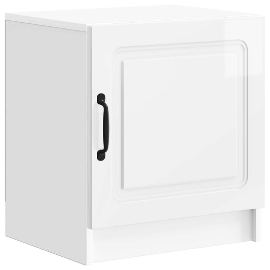 vidaXL Bedside Cabinet High Gloss White 43 x 34.5 x 47 cm
