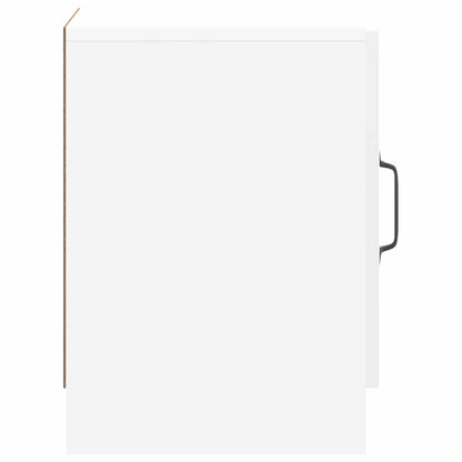 vidaXL Bedside Cabinet High Gloss White 43 x 34.5 x 47 cm