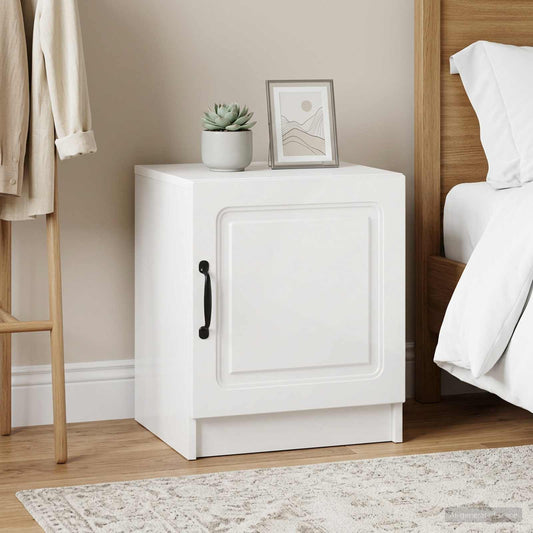 vidaXL Bedside Cabinet 2 pcs High Gloss White 43 x 34.5 x 47 cm