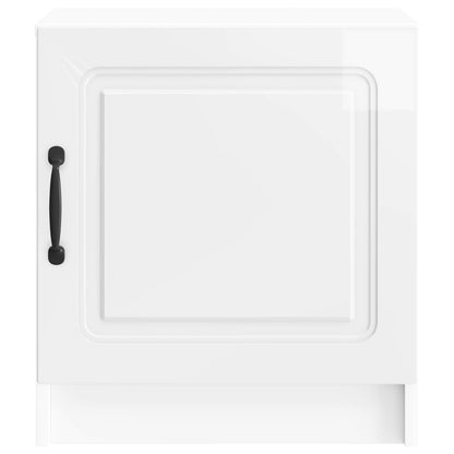 vidaXL Bedside Cabinet 2 pcs High Gloss White 43 x 34.5 x 47 cm