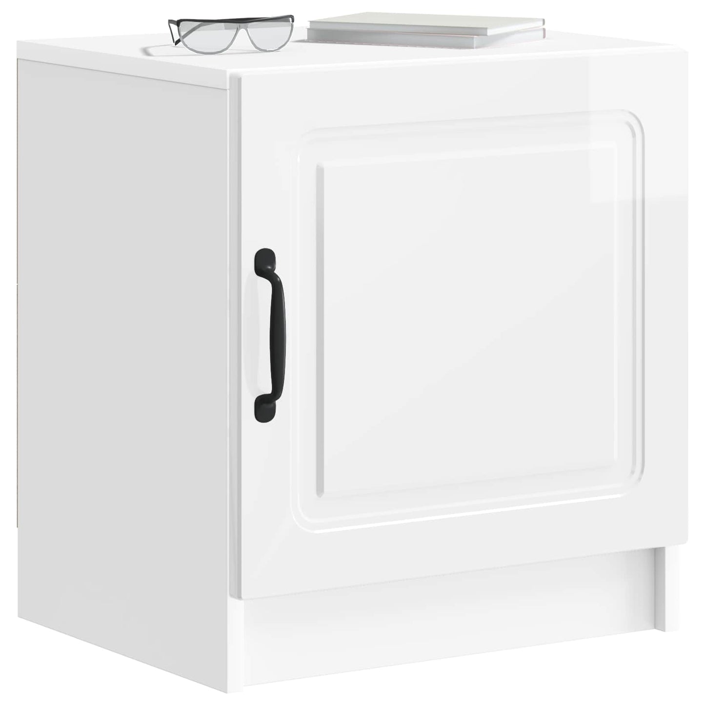 vidaXL Bedside Cabinet 2 pcs High Gloss White 43 x 34.5 x 47 cm