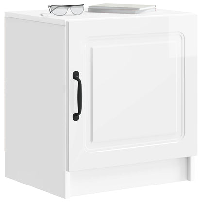 vidaXL Bedside Cabinet 2 pcs High Gloss White 43 x 34.5 x 47 cm