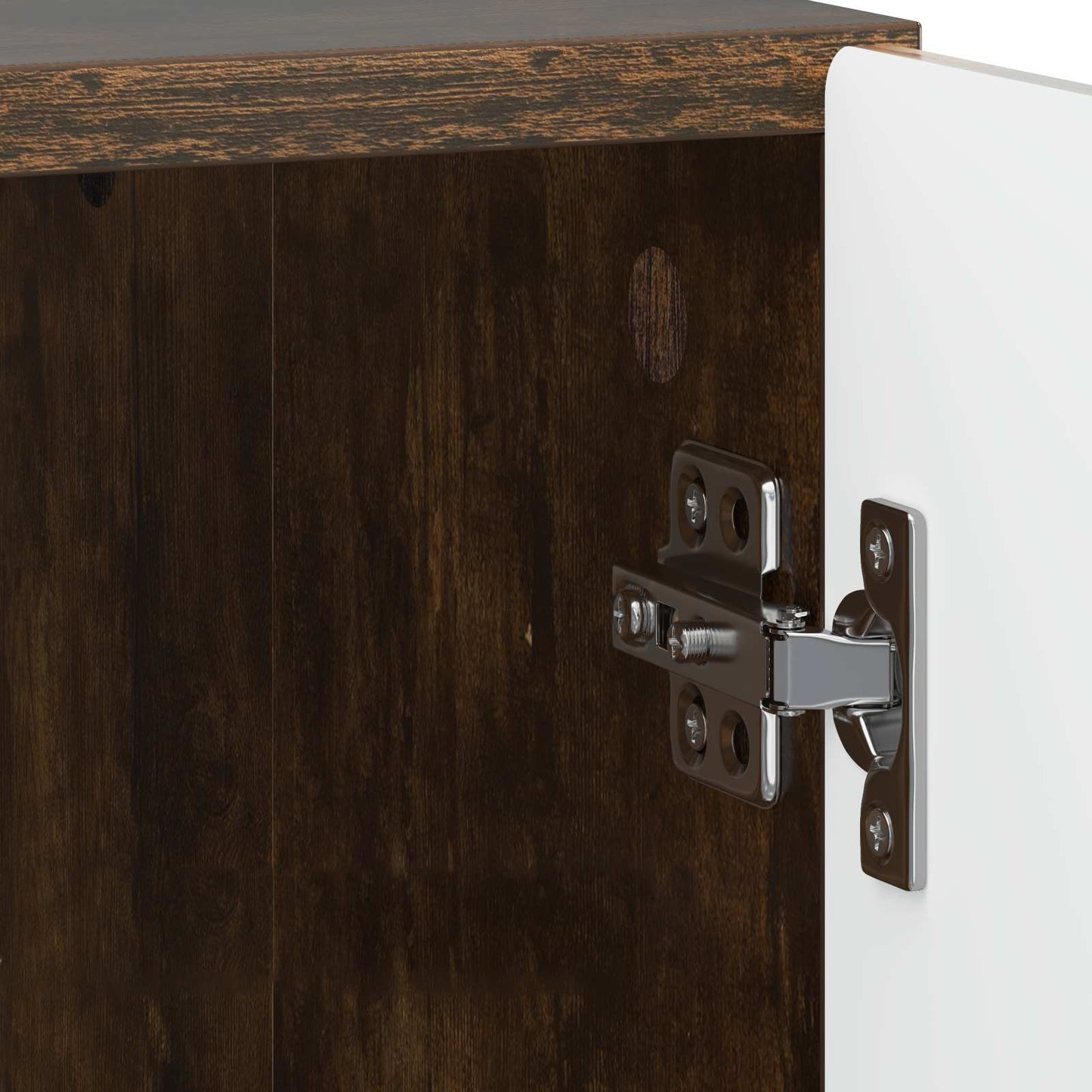 vidaXL Bedside Cabinet 2 pcs Smoked Oak 43 x 34.5 x 47 cm
