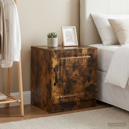 vidaXL Bedside Cabinet 2 pcs Smoked Oak 43 x 34.5 x 47 cm