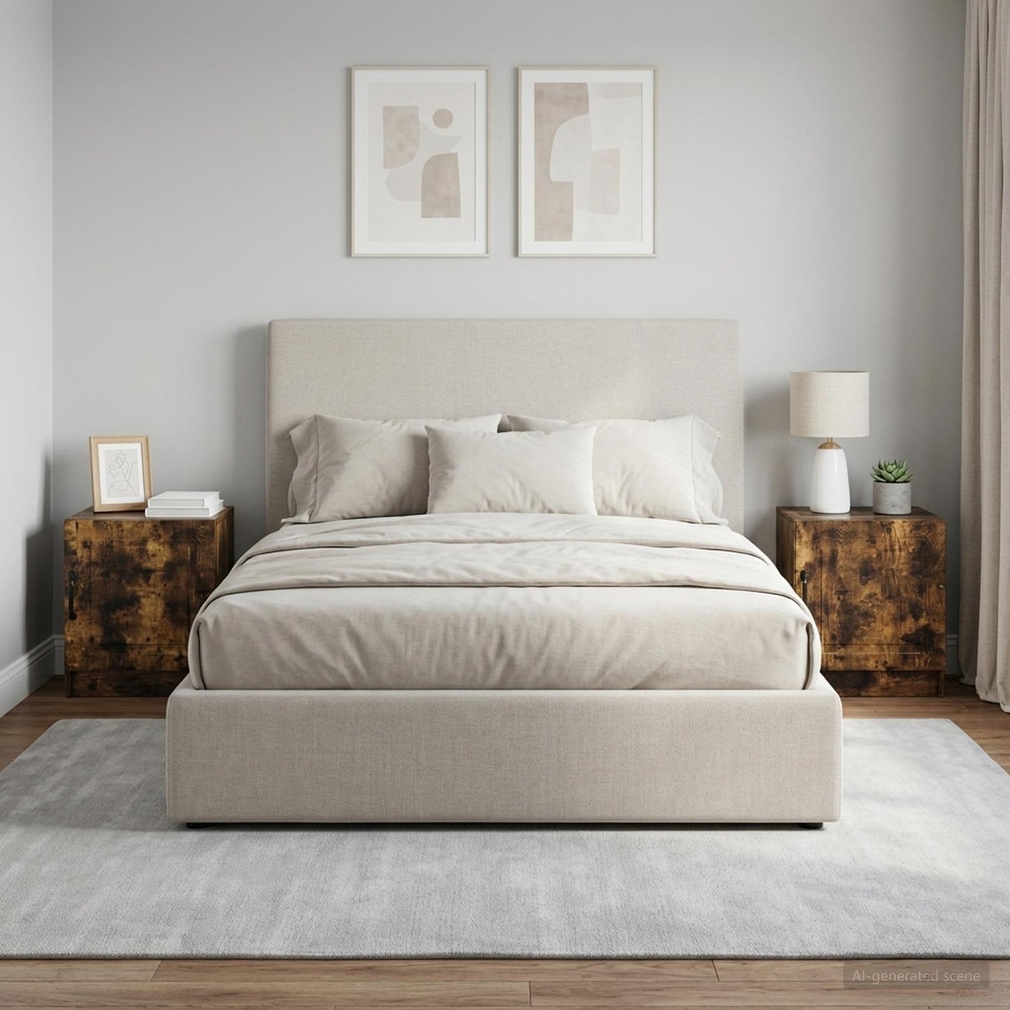 vidaXL Bedside Cabinet 2 pcs Smoked Oak 43 x 34.5 x 47 cm