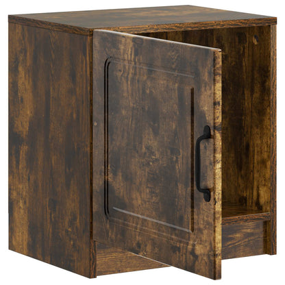 vidaXL Bedside Cabinet 2 pcs Smoked Oak 43 x 34.5 x 47 cm