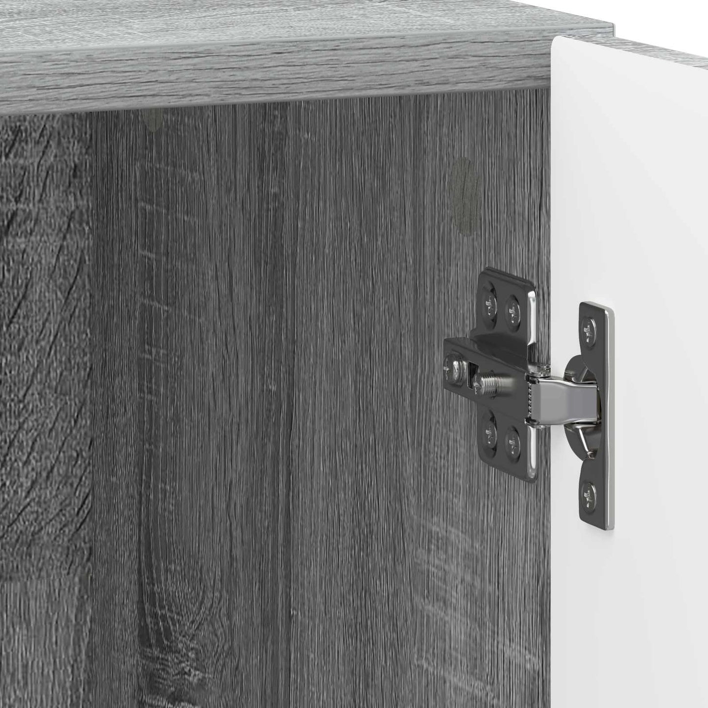 vidaXL Bedside Cabinet Grey Sonoma 43 x 34.5 x 47 cm Engineered Wood