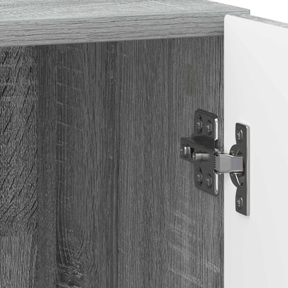 vidaXL Bedside Cabinet Grey Sonoma 43 x 34.5 x 47 cm Engineered Wood