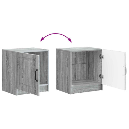 vidaXL Bedside Cabinet Grey Sonoma 43 x 34.5 x 47 cm Engineered Wood